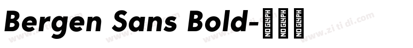 Bergen Sans Bold字体转换